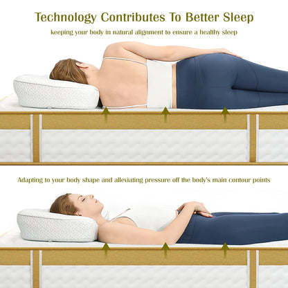 10 Inch, Cooling Gel Memory Foam Hybrid in A Box,Double Mattress with Pocket Springs
