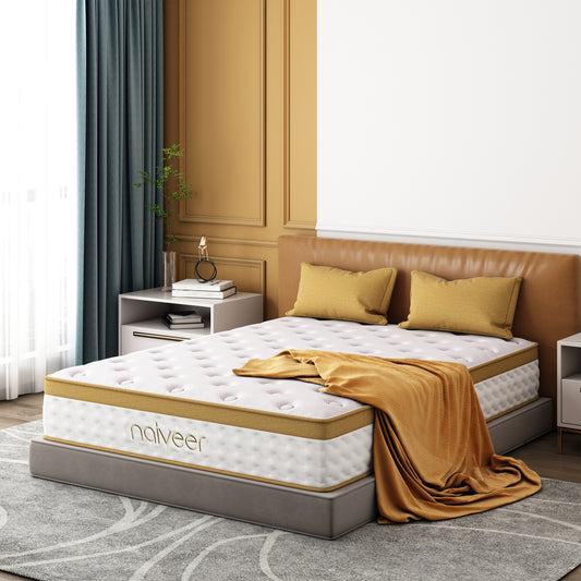 12 Inch, Double Mattress with Pocket Springs for Back Pain & Pressure Relief